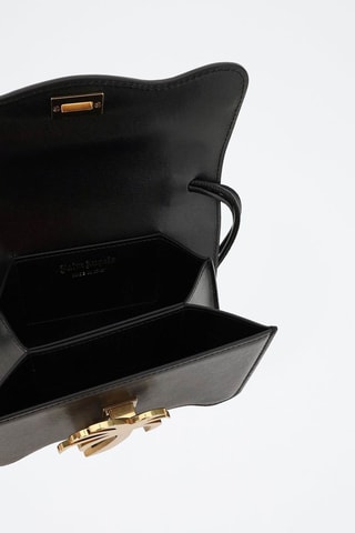 Sac bandoulière en cuir - Noir