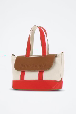 Cabas en cuir - Rouge et marron