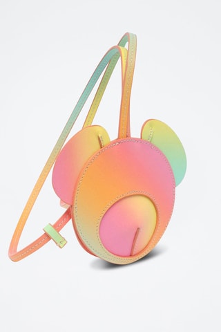 Porte-clés en cuir - Rose et vert