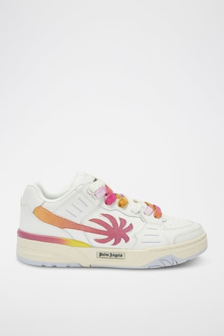 Baskets en cuir - Blanc et rose