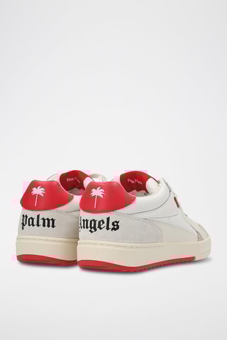 Basket en cuir - Blanc et rouge