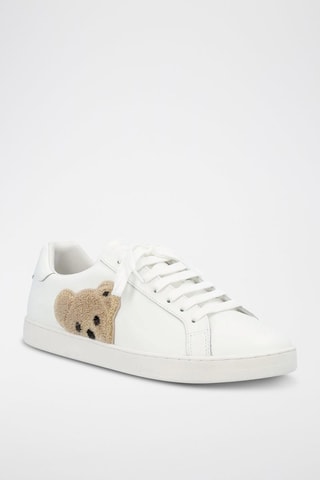 Baskets en cuir - Blanc et marron clair