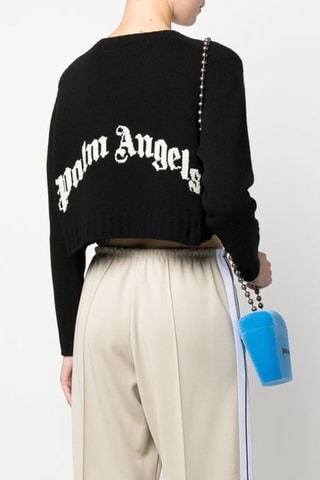 Pull court en laine - Noir