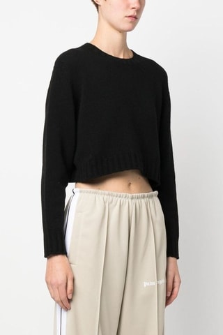 Pull court en laine - Noir