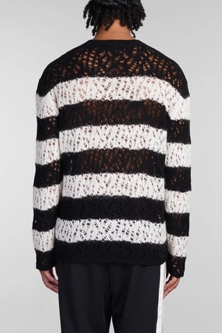 Pull en laine et mohair - Noir et écru