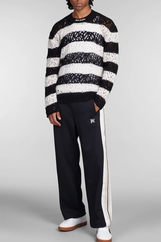 Pull en laine et mohair - Noir et écru