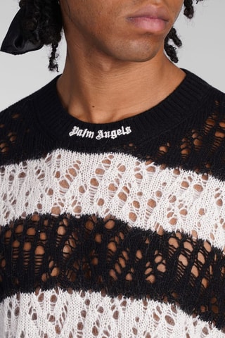 Pull en laine et mohair - Noir et écru