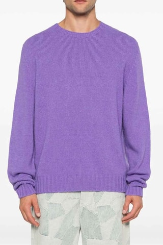 Pull en laine, mérinos et cachemire - Violet