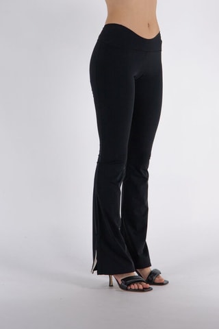 Pantalon flare - Noir et écru