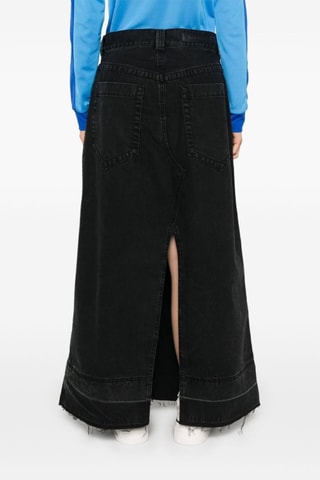 Jupe longue en jean - Noir