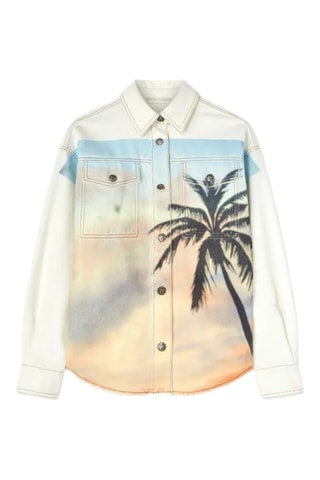 Surchemise en jean - Blanc et ciel