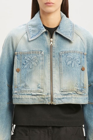 Veste courte en jean - Bleu