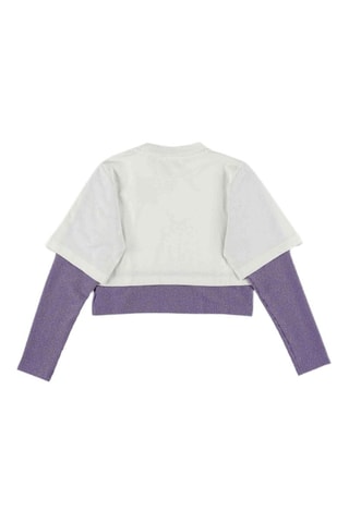 T-shirt trompe-l’œil - Mauve