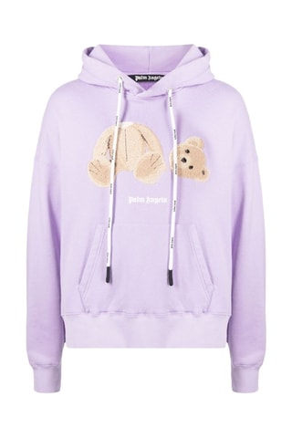 Sweat à capuche en laine - Mauve