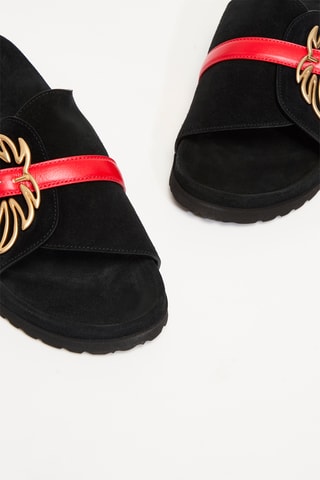 Mules en cuir - Noir