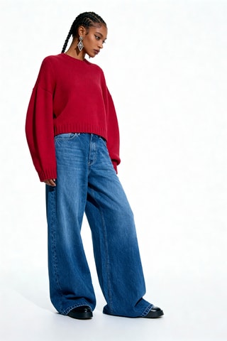 Pull en mérinos - Rouge