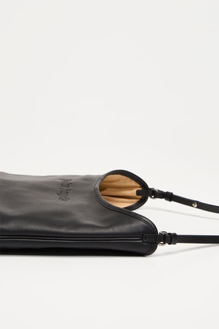 Sac porté épaule en cuir - Noir