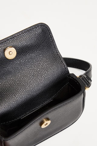 Sac bandoulière en cuir - Noir