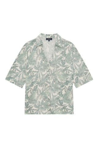 Camicia taglio dritto in lino Evelina - Verde chiaro