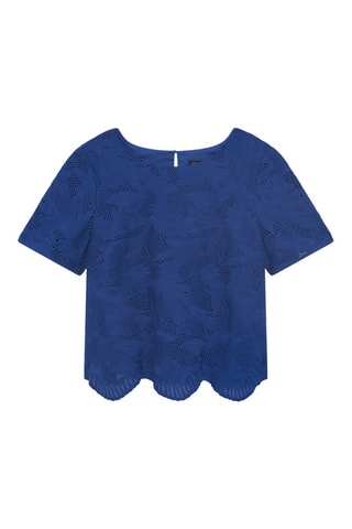 Top in pizzo Calvie - Blu elettrico