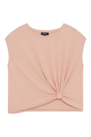 Top in lino Timi - Rosa chiaro