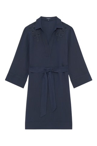 Abito taglio dritto in lino Vanina - Navy