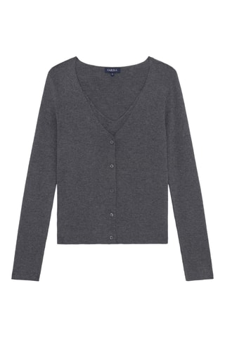 Cardigan in lana Whitney - Grigio scuro