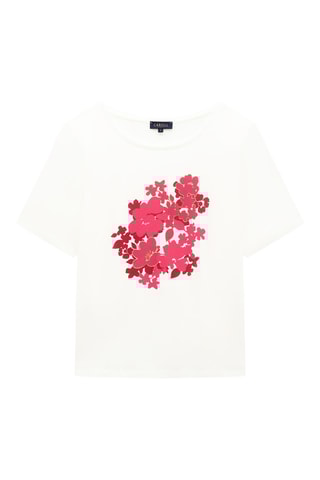 T-shirt Dalia - Bianco e fucsia