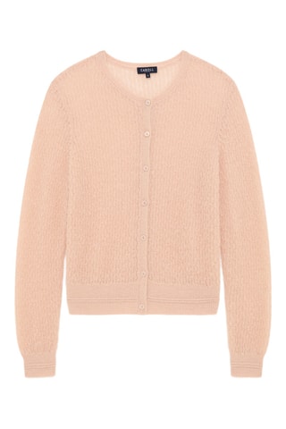 Cardigan in alpaca e lana Jade - Salmone