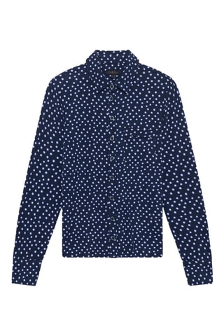 Camicia taglio dritto Alba - Navy e bianco