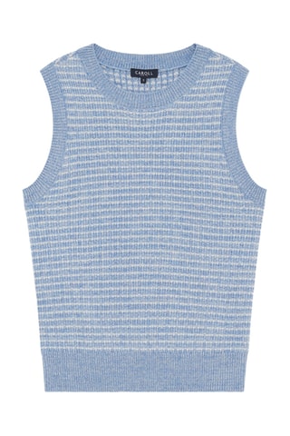 Gilet in lana e cashmere Leo - Azzurro