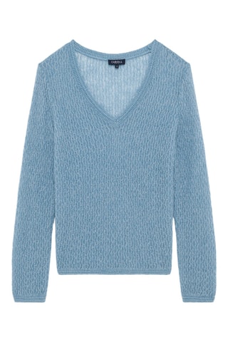 Maglia in alpaca e lana Saralie - Azzurro melange