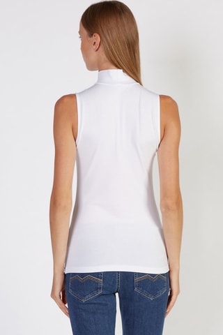 Jersey fino sin mangas  - Blanco