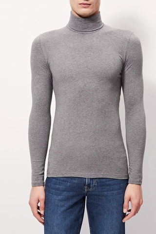 Jersey fino - Gris oscuro jaspeado