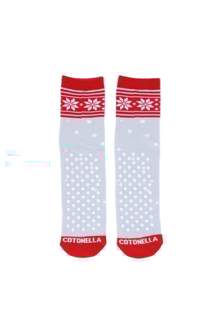 Calcetines - Rojo y gris