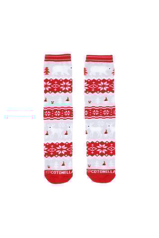 Calcetines - Rojo y gris