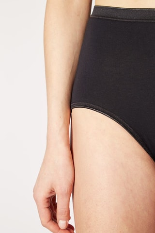 2 bragas de talle alto - Negro