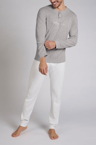 Pijama - Gris y blanco