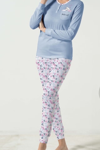 Pijama - Blanco y azul