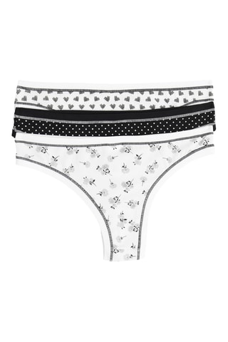 3 tangas - Blanco, negro y gris