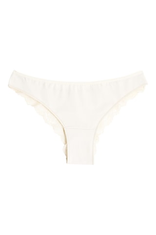 2 bragas brasileñas - Blanco y azul marino