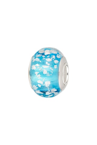 3 contas Prata e vidro de Murano