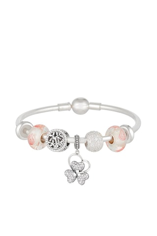 Pulseira rígida Prata e vidro de Murano