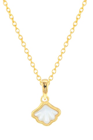 Charm - Argent plaqué or jaune et nacre