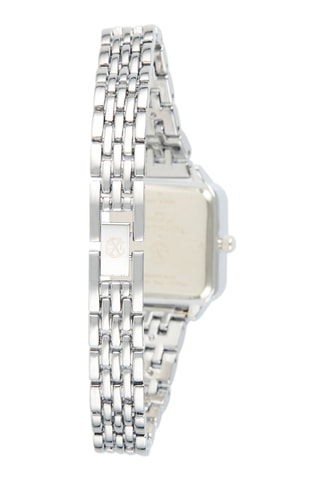 Reloj de cuarzo de metal aleado - Plateado y blanco