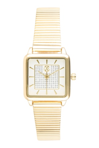 Reloj de cuarzo de metal aleado - Dorado y blanco