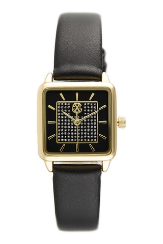 Reloj de cuarzo sintético - Negro y dorado