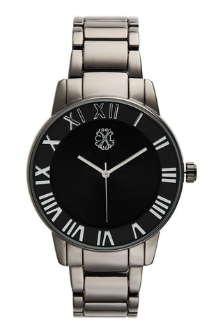 Reloj de cuarzo de metal aleado - Gris y negro