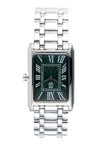 Reloj de cuarzo de metal aleado - Plateado y azul