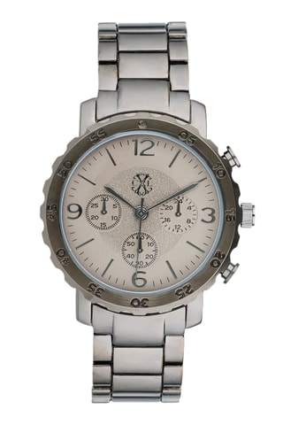 Reloj de cuarzo de metal aleado - Taquímetro y cronógrafo - Gris